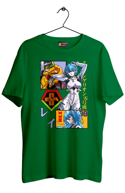 Men's t-shirt with prints Evangelion Rei. Anime, evangelion, eve, kaoru, manga, rei ayanami, shinji. 2070702