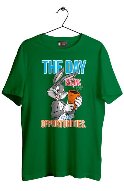 Men's t-shirt with prints Bugs Bunny. Bugs bunny, cartoon, looney tunes, merrie melodies. 2070702