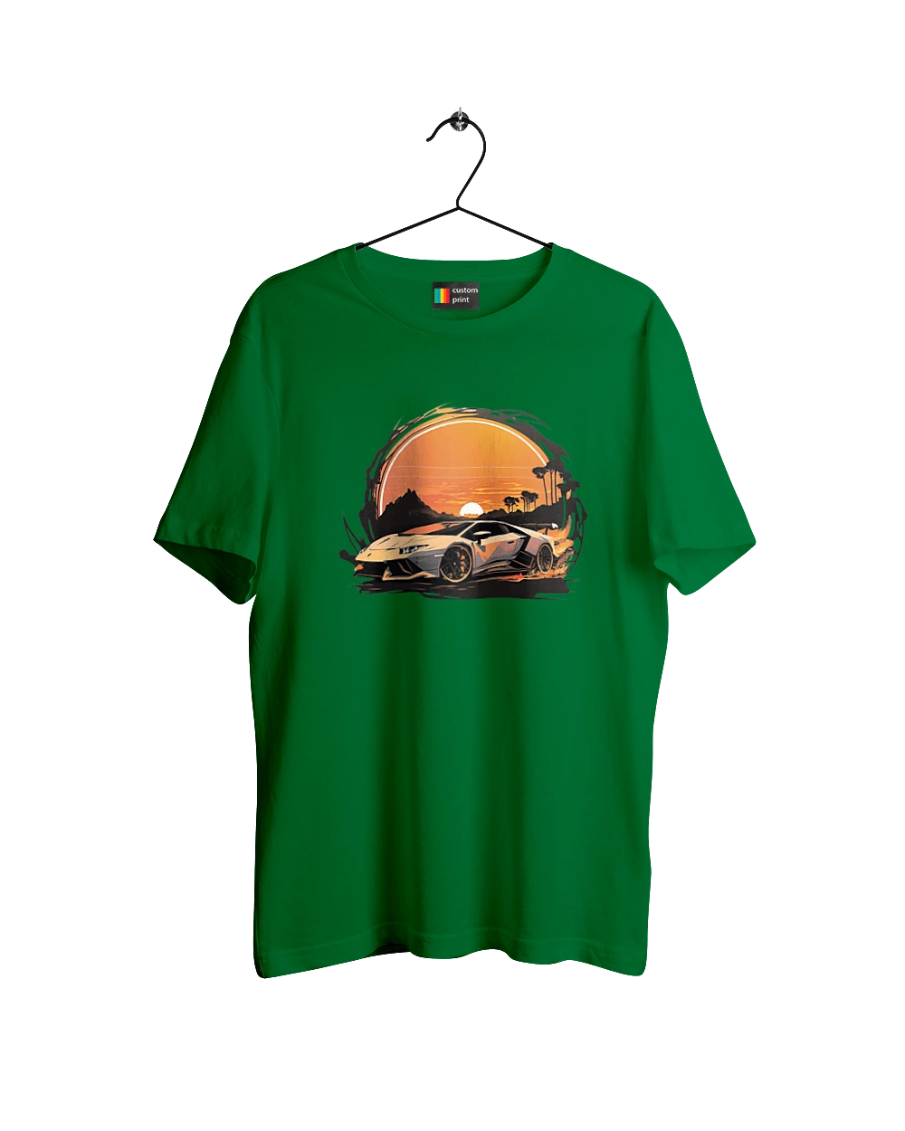 Lamborghini at sunset