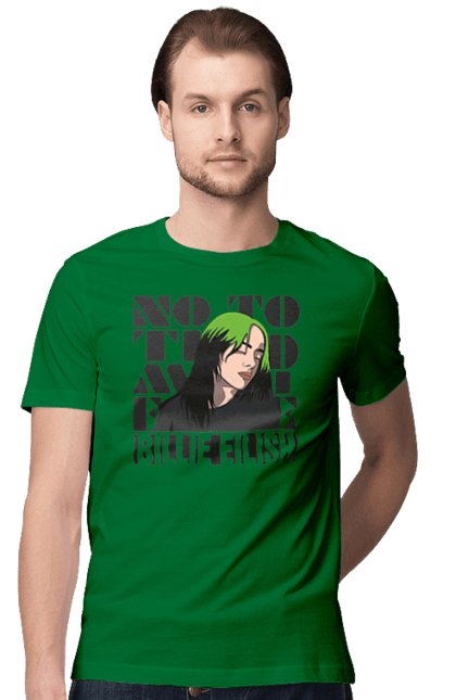 Men`s t-shirt with prints Billie Eilish. Billie eilish, billie eilish logo, billie eilish print, singer billie eilish. 2070702