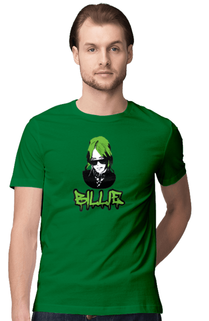 Men`s t-shirt with prints Billie Eilish. Activist, animals, billie eilish, misukant, right, singer. 2070702