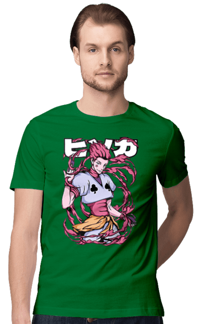 Men's t-shirt with prints Hunter x Hunter Hisoka. Anime, antagonist, character, hisoka, hunter x hunter, manga. 2070702