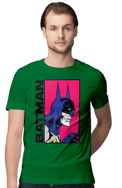 Men's t-shirt with prints Batman. Batman, bruce wayne, comics, dark knight, dc comics, justice league, movie, superhero. 2070702