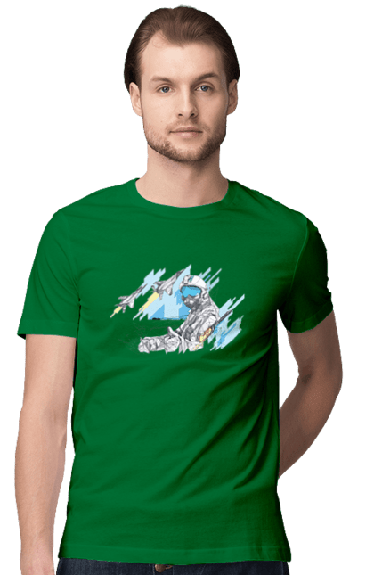 Футболка чоловіча з принтом "Слава збройним силам України". День захисника, день захистиць, марка, подяка, слава зсу, укрпошта. 2070702