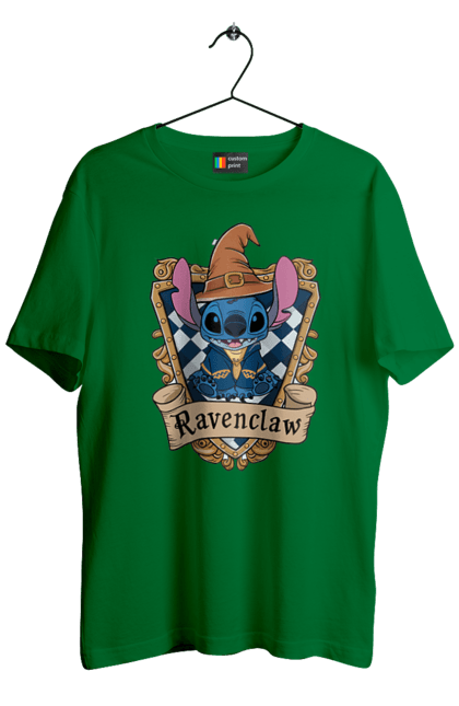 Men's t-shirt with prints Stich Ravenclaw. Faculty, franchise, harry potter, hogwarts, ravenclaw, stich. 2070702