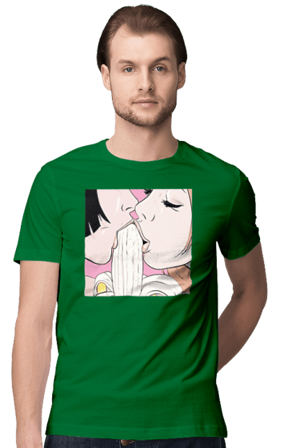 Футболка чоловіча з принтом "Дівчата Їдять Банан". Лизати, смоктати. 2070702