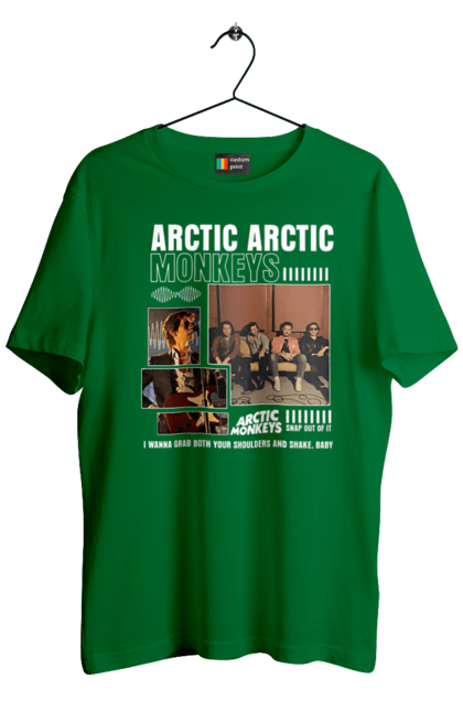 Men's t-shirt with prints Arctic Monkeys. Arctic monkeys, garage rock, group, indie rock, music, post-punk revival, psychedelic rock, rock. 2070702