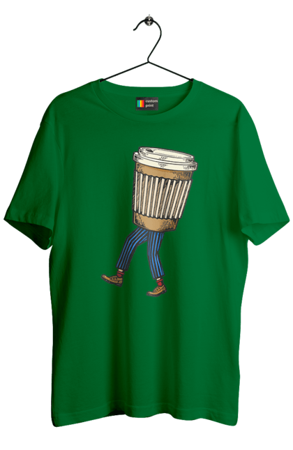 Футболка чоловіча з принтом "Людина Кава". Кава. 2070702