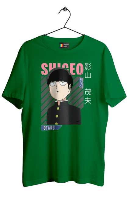 Футболка чоловіча з принтом "Mob Psycho 100". Anime, manga, mob psycho 100, shigeo kageyama, аніме, манга, моб, моб-вар ят 100, сігео кагеяма, шіґео каґеяма. 2070702