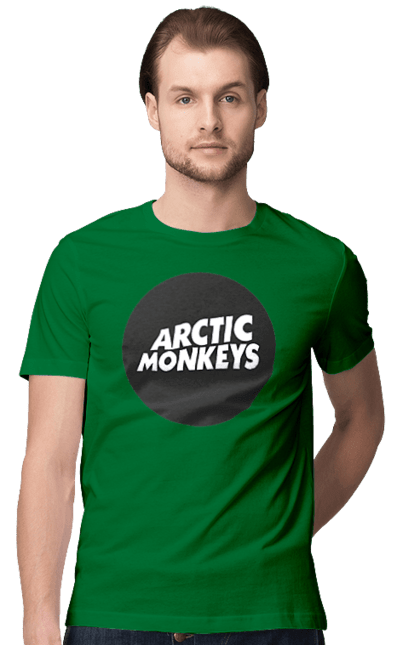 Men's t-shirt with prints Arctic Monkeys. Arctic monkeys, garage rock, group, indie rock, music, post-punk revival, psychedelic rock, rock. 2070702