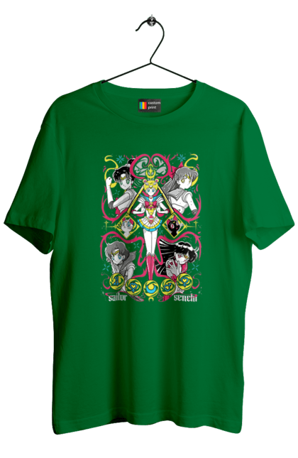 Men`s t-shirt with prints Sailor Moon. Anime, drama, magical girl, sailor moon, tv series, usagi tsukino. 2070702