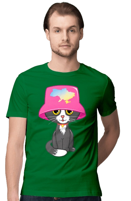 Cat with a map of Ukraine