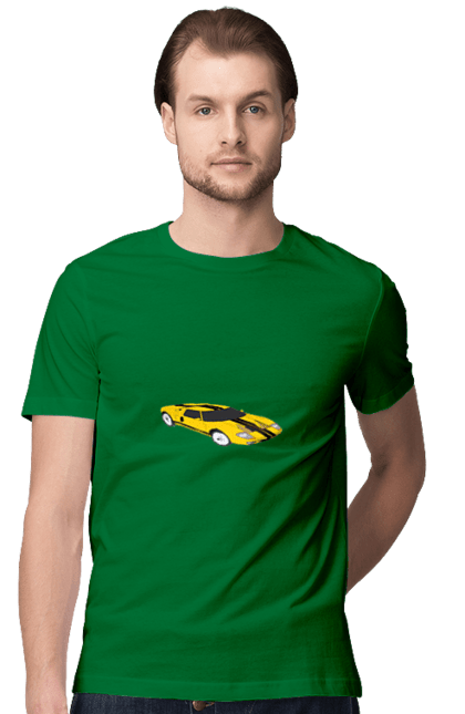 Men`s t-shirt with prints Auto. Auto, house, race, speed, sports car. 2070702