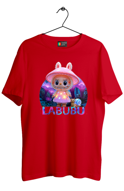 Футболка чоловіча з принтом "Лабубу". Брелок лабубу, іграшка лабубу, лабубу, лабубу кока кола, лялька лабубу, мерч лабубу, мила, рожева лабубу, смішна лабубу. 2070702