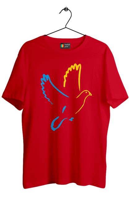 Футболка чоловіча з принтом "Голуб миру". Голуб миру, мир, перемога україни, україна. 2070702