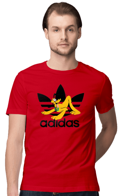 Футболка чоловіча з принтом "Adidas Плуто". Adidas, pluto, адідас, мультсеріал, плуто, серіал, собака. 2070702