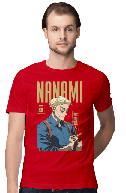 Футболка чоловіча з принтом "Магічна битва Нанамі". Anime, jujutsu kaisen, manga, nanami, nanami kento, аніме, магічна битва, манга, нанамі, нанамі кенто. 2070702