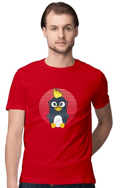 Футболка чоловіча з принтом "Лінукс". Айті, айтішнік, девелопер, іт, программіст, розробник. 2070702