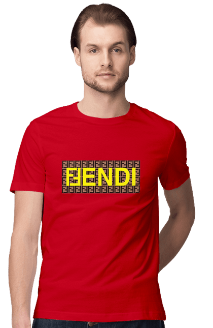 Футболка чоловіча з принтом "Fendi". Fendi, lvmh, бренд, будинок моди, італія, люкс, мода, одяг, сумка, фенді. 2070702