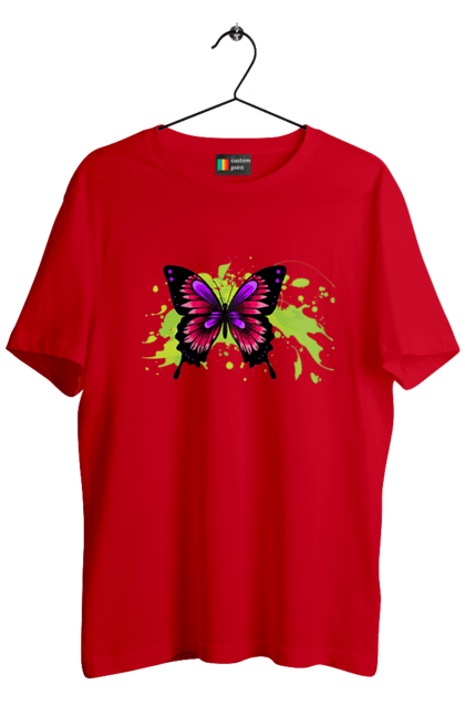 Футболка чоловіча з принтом "Рожевий Метелик". Метелик. 2070702