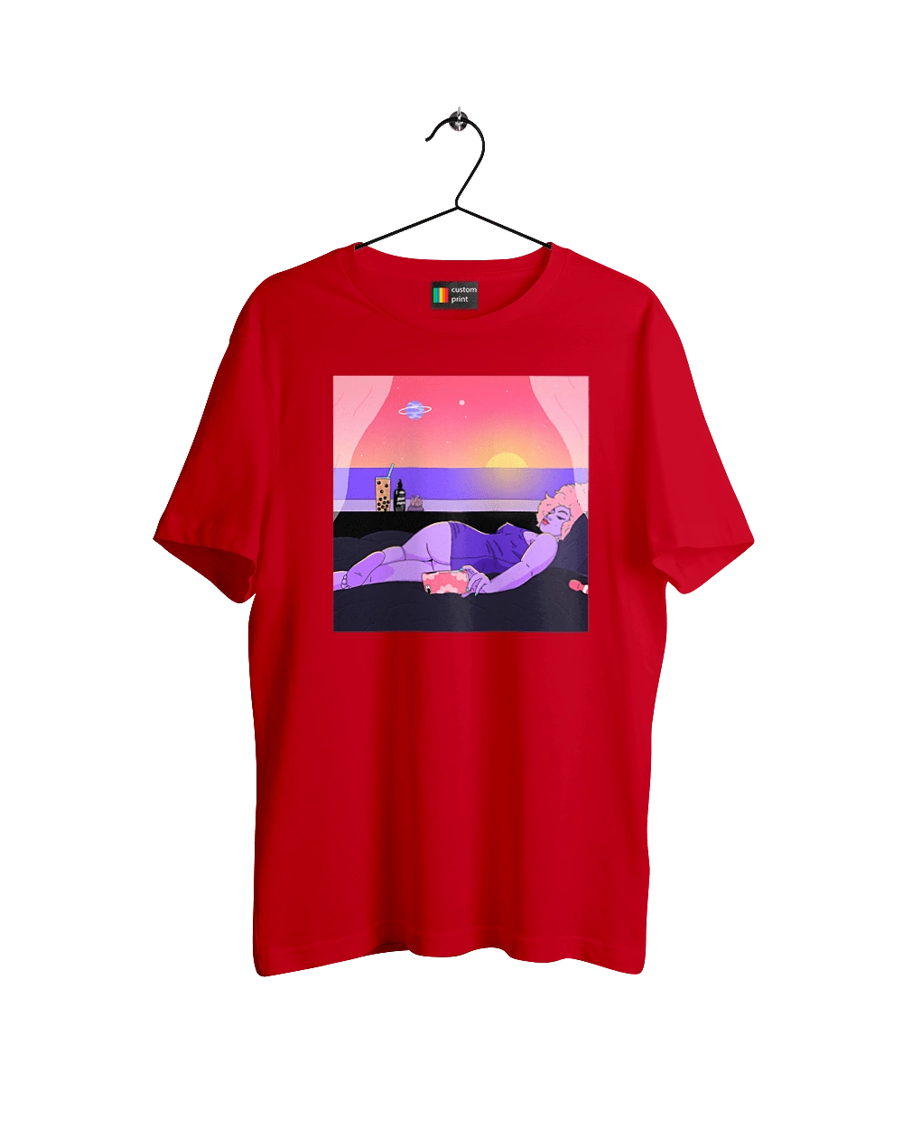 Фиолетовая Девушка На Отдыхе