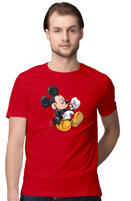 Футболка мужская с принтом Микки Маус. Mickey mouse, дисней, микки, микки маус, мультфильм. 2070702