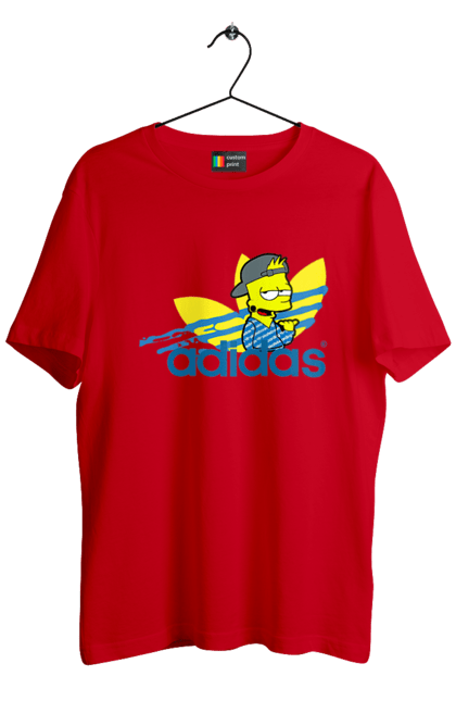 Men's t-shirt with prints Adidas Bart. Adidas, bart, cartoon, simpson. 2070702