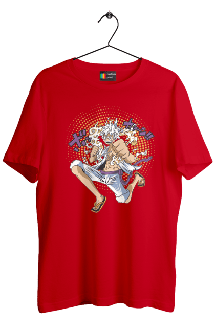 Men's t-shirt with prints One Piece Luffy. Anime, luffy, manga, monkey de luffy, one piece, pirates. 2070702