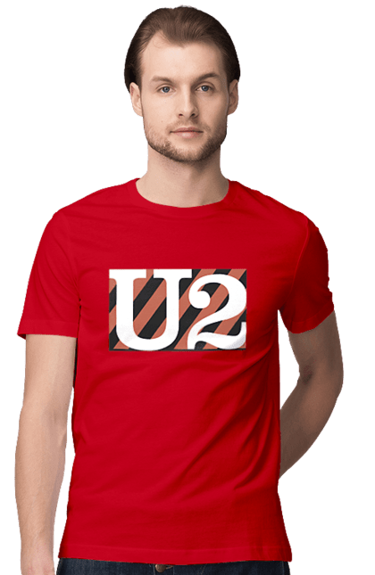 Men's t-shirt with prints Group U2. Alternative rock, dance rock, group, music, post-punk, rock, soft rock, tour. 2070702