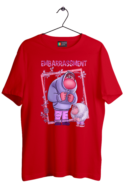 Men's t-shirt with prints Inside Out Embarrassment. Cartoon, embarrassment, emotions, inside out, pixar. 2070702