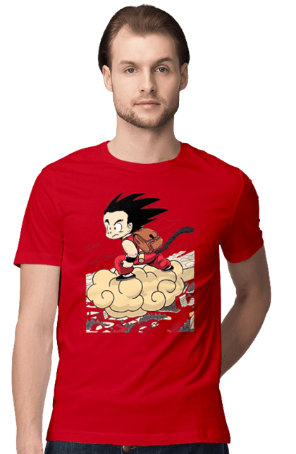 Футболка чоловіча з принтом "Перли дракона Сон Гоку". Dragon ball, manga, son goku, аніме, гоку, манга, перли дракона, сон гоку. 2070702