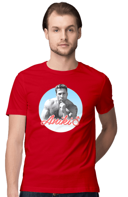 Футболка чоловіча з принтом "Біллі Херрінгтон". Аніки, біллі, біллі херрінгтон, гачі, гачімучі, гумор, прикольна, херрінгтон. 2070702