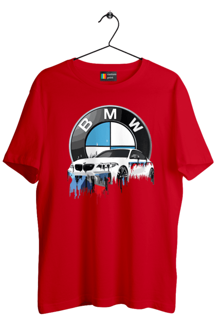 Футболка мужская с принтом BMW. Bmv, авто, бмв, бмв фан, фанклуб. 2070702