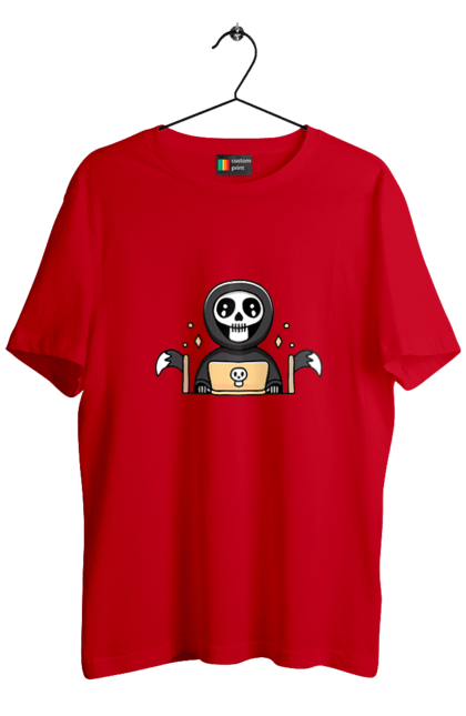 Футболка чоловіча з принтом "Темний розробник програміст". Brain, geek, linux, php, ай ти, ай ті, баг, геймер, гік, гра в кальмара, де баг, код, лаптоп, лінукс, пранк, програміст, розробник, смерть, сміх, смішне, ютер. 2070702