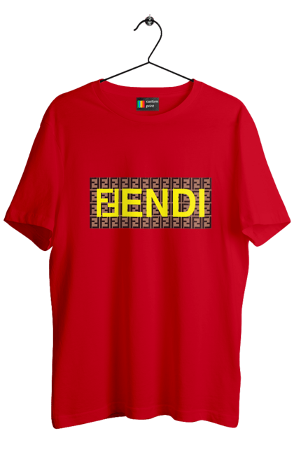 Футболка чоловіча з принтом "Fendi". Fendi, lvmh, бренд, будинок моди, італія, люкс, мода, одяг, сумка, фенді. 2070702