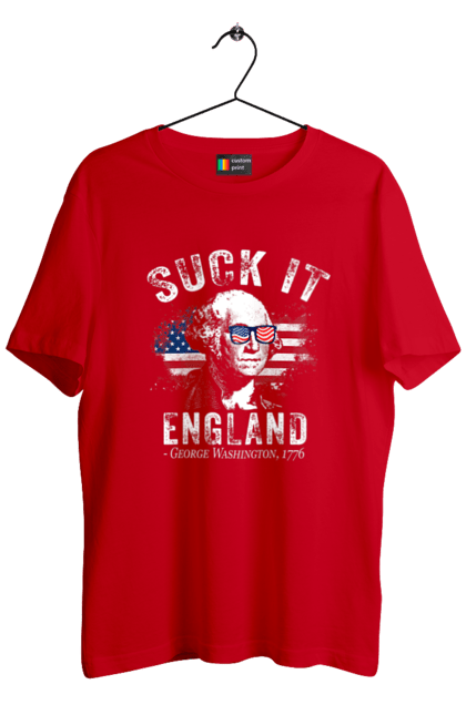 Men's t-shirt with prints Suck It, England. American spirit, england, george washington, independence, meme, patriotism, sarcasm, usa. 2070702