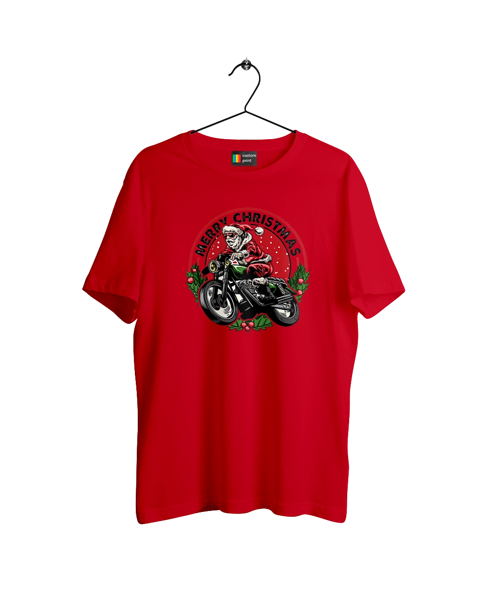 Щасливого Різдва, дід мороз на мотоциклі