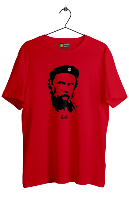Men`s t-shirt with prints Shevchenko. Beret, cobzar, shevchenko, taras, ukraine. 2070702