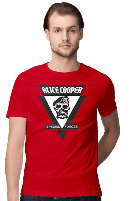 Men's t-shirt with prints Alice Cooper. Actor, alice cooper, hard rock, heavy metal, musician, rock, rock musician. 2070702