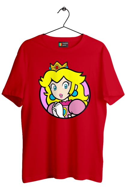 Men's t-shirt with prints Mario Bros. Princess Peach. Character, game, mario, mario bros, nintendo, princess peach, super mario bros. 2070702