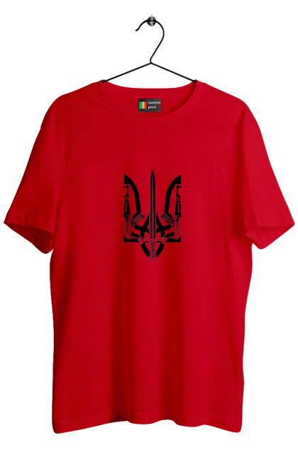 Футболка чоловіча з принтом "Герб України". Аграрії, арестович, війна, все, герб україни, герої, зелений, зупиніть війну, иди нахуй, кім, мир, мрія, ні війні, орда, орки, примара києва, птн пнх, путін хуйло, російський військовий корабель, слава україні, україна, чорнобаївка. 2070702