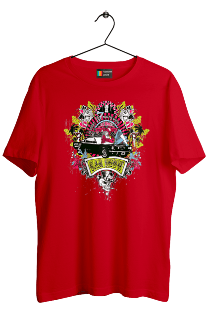 Футболка чоловіча з принтом "Автомобільне Шоу, Літо". Автомобіль, гроші, карти, пальма, шоу. 2070702