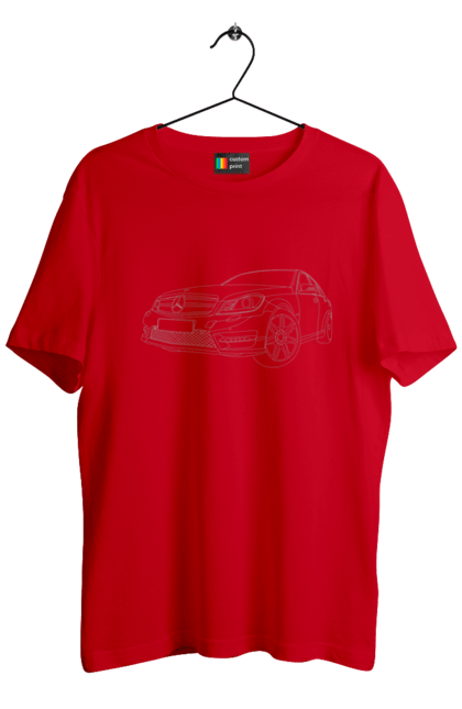 Футболка чоловіча з принтом "авто мерседес". Авто, машина, мерседес. 2070702