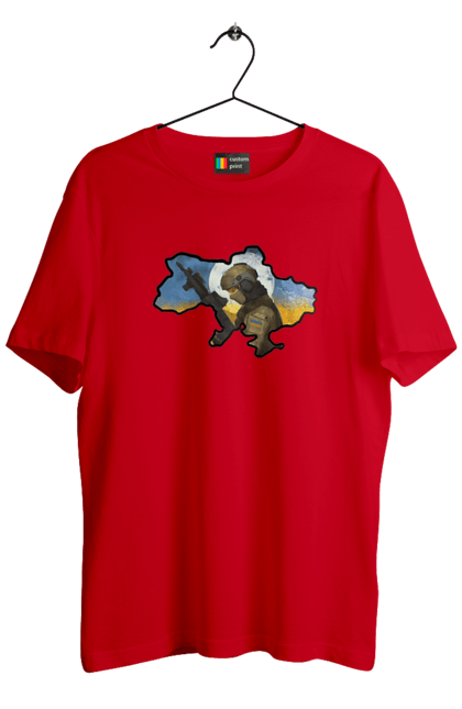 Men`s t-shirt with prints Glory to the ZSU. Clear sky, free nation, freedom, glory to heroes, glory to ukraine, happy people, peace, ukraine, will. 2070702