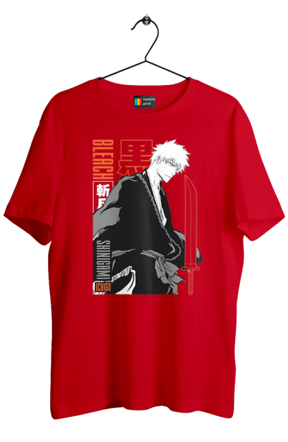 Men's t-shirt with prints Bleach Ichigo Kurosaki. Anime, bleach, ichigo, ichigo kurosaki, manga. 2070702