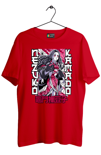 Men's t-shirt with prints Demon Slayer Nezuko. Anime, demon slayer, kimetsu no yaiba, manga, nezuko, serial. 2070702