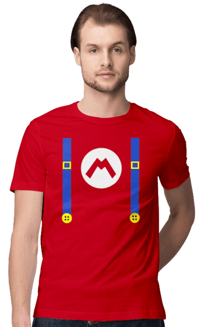 Men's t-shirt with prints Mario. Character, game, mario, mario bros, nintendo. 2070702