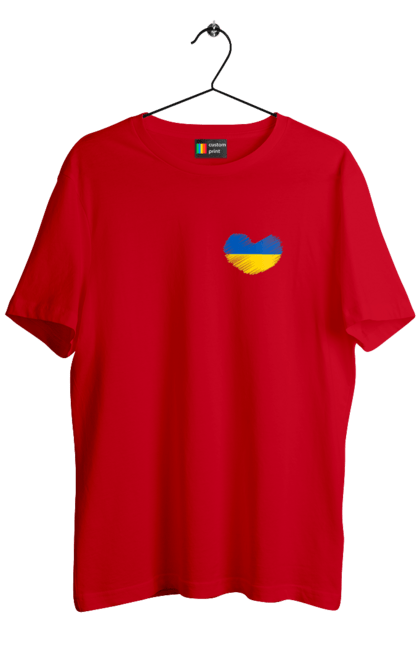 Футболка чоловіча з принтом "Україна у серці". Арестович, война, герои, зелёный, иди нахуй, кем, мир, нет войне, орда, орки, привид киева, птн пнх, путін хуйло, русский военный корабль, слава украине, ссу, украина, чернобаевка. 2070702