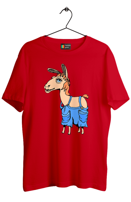 Футболка чоловіча з принтом "Лама В Комбінезоні". Комбінезон, лама. 2070702