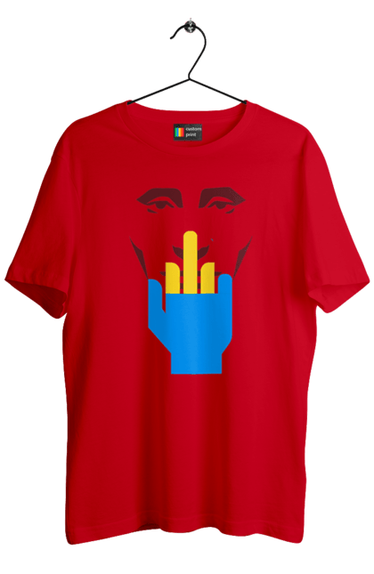 Футболка чоловіча з принтом "Путін Хуйло". Все, голова путіна, доброго вечора, йди нахуй, мертвий москаль, москалі, орки, путін хуйло, російський військовий, середній палець. 2070702